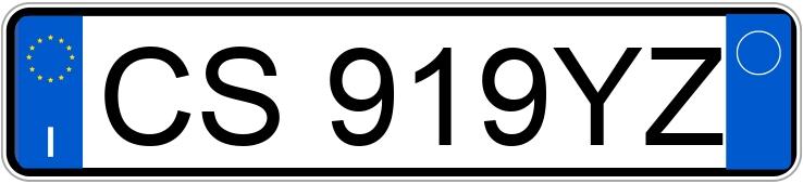 Numer rejestracyjny CS919YZ posiada FIAT Punto 3a serie Numer rejestracyjny CS919YZ posiada FIAT Punto 3a serie