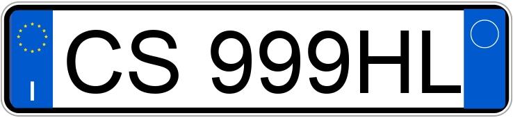 Numer rejestracyjny CS999HL posiada AUDI A3 2a serie