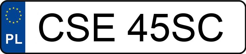 Numer rejestracyjny CSE 45SC posiada CITROEN C8 2.0 HDI MR`02 E5 SX - CSE45SC