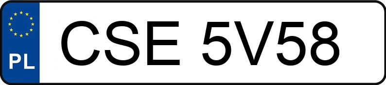 Numer rejestracyjny CSE 5V58 posiada PEUGEOT 206 + - CSE5V58