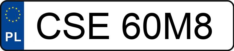 Numer rejestracyjny CSE 60M8 posiada VOLKSWAGEN Sharan GP 2.0 TDI MR`05 E4 Trendline - CSE60M8
