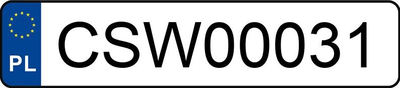 Numer rejestracyjny CSW 00031 posiada BMW 530 Diesel Kat. MR`95 E39 530 Diesel Kat. MR`95 E39 - CSW00031