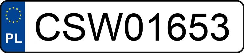 Numer rejestracyjny CSW 01653 posiada AUDI A6 - CSW01653