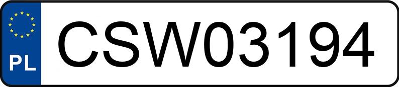 Numer rejestracyjny CSW 03194 posiada BMW 323i Kat. E36 323i Kat. E36 - CSW03194