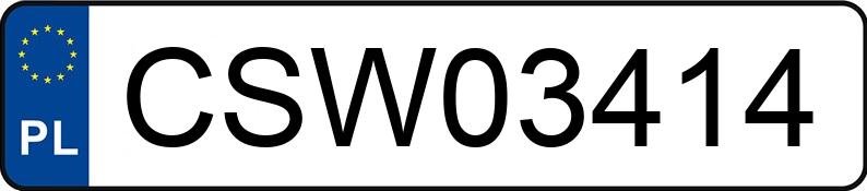 Numer rejestracyjny CSW 03414 posiada RENAULT MEGANE - CSW03414