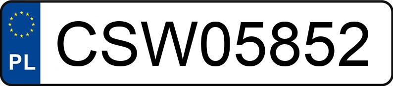 Numer rejestracyjny CSW 05852 posiada OPEL VECTRA - CSW05852