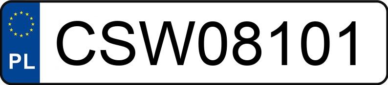 Numer rejestracyjny CSW 08101 posiada AUDI A3 - CSW08101