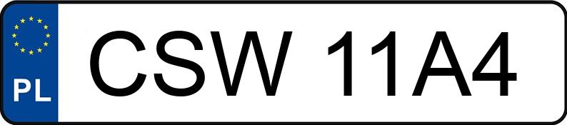 Le numéro d’enregistrement CSW 11A4 a AUDI A4 2.8 Kat. MR`99 B5 A4 2.8 Kat. MR`99 B5 - CSW11A4
