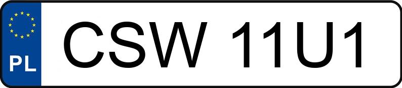 Numer rejestracyjny CSW 11U1 posiada CITROEN C1 1.0 MR`05 E4 Flirt - CSW11U1