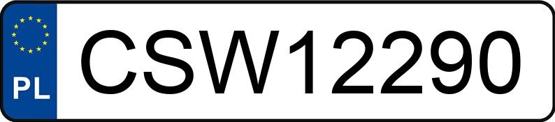 Numer rejestracyjny CSW 12290 posiada RENAULT KANGOO - CSW12290