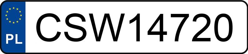 Numer rejestracyjny CSW 14720 posiada VOLKSWAGEN PASSAT - CSW14720