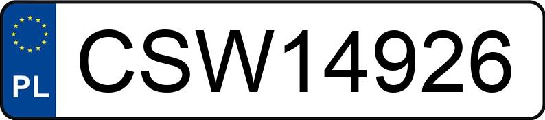 Il numero di registrazione CSW 14926 ha HYUNDAI I30 - CSW14926