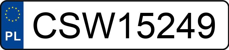 Numer rejestracyjny CSW 15249 posiada VOLKSWAGEN GOLF - CSW15249