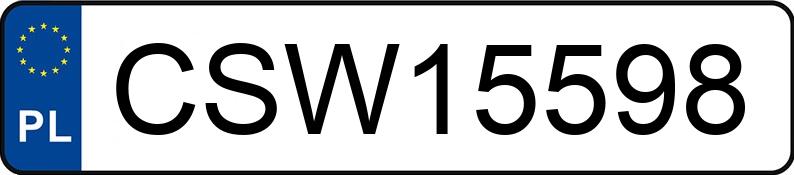 Numer rejestracyjny CSW 15598 posiada VOLKSWAGEN Golf V 1.9 TDi MR`03 E4 Trendline - CSW15598