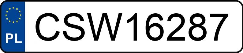 Numer rejestracyjny CSW 16287 posiada VOLKSWAGEN BEETLE - CSW16287