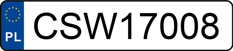 Numer rejestracyjny CSW 17008 posiada SEAT IBIZA - CSW17008