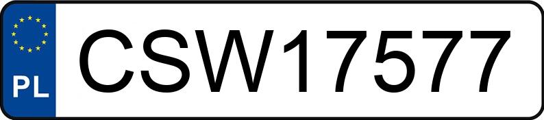 Numer rejestracyjny CSW 17577 posiada AUDI A4 - CSW17577