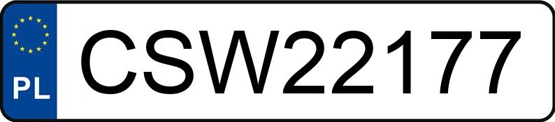 Numer rejestracyjny CSW 22177 posiada BMW 330i MR`16 E6 F30 xDrive Steptronic - CSW22177