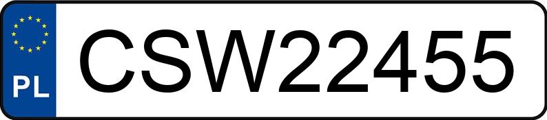 The registration number CSW 22455 has OPEL Astra IV Sports Tourer 1.6 MR`11 E5 Sport Aut. - CSW22455