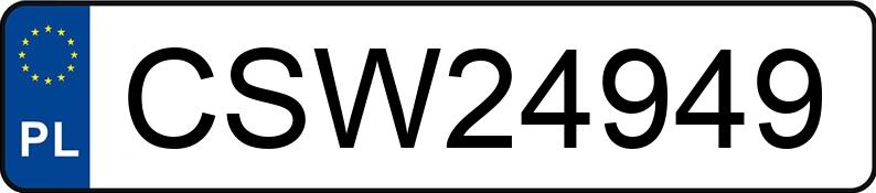 Numer rejestracyjny CSW 24949 posiada BMW 530i MR`21 E6d G30 Luxury Line Steptronic - CSW24949