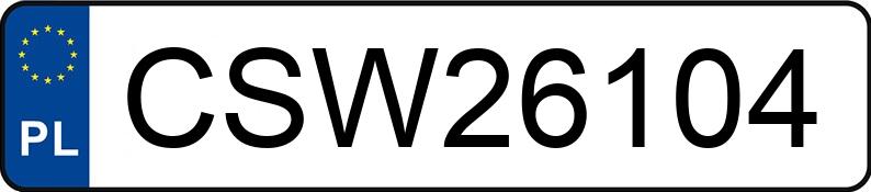 Numer rejestracyjny CSW 26104 posiada BMW 316I - CSW26104 Numer rejestracyjny CSW 26104 posiada BMW 316I - CSW26104