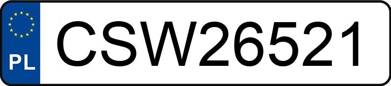 Numer rejestracyjny CSW 26521 posiada VOLKSWAGEN Passat B7 2.0 TDI-CR MR`10 E5 Comfortline BMT - CSW26521