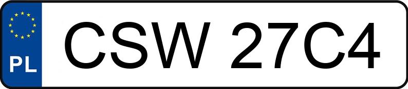 Numer rejestracyjny CSW 27C4 posiada MERCEDES-BENZ C 200 Kompressor MR`07 E4 204 Elegance - CSW27C4
