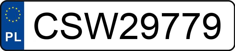 Numer rejestracyjny CSW 29779 posiada TOYOTA COROLLA - CSW29779
