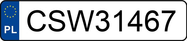 Numer rejestracyjny CSW 31467 posiada BMW 525 - CSW31467