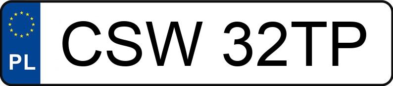 Numer rejestracyjny CSW 32TP posiada BMW 525 TD Kat. MR`95 E39 525 TD Kat. MR`95 E39 - CSW32TP