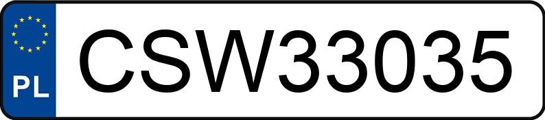 Numer rejestracyjny CSW 33035 posiada DAIMLERCHRYSLER C 230 - CSW33035
