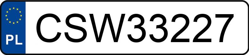 Numer rejestracyjny CSW 33227 posiada BMW 318 - CSW33227
