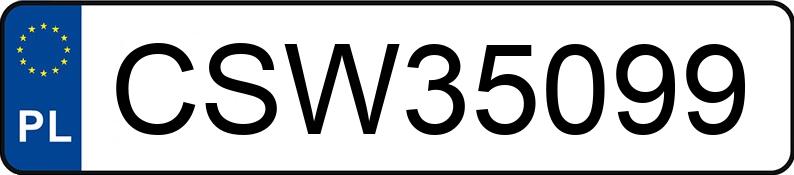 Numer rejestracyjny CSW 35099 posiada AUDI A3 1.4 TFSI MR`12 E5 8V Edycja Specjalna - CSW35099