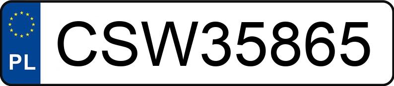 Numer rejestracyjny CSW 35865 posiada VOLKSWAGEN Transporter T5 1.9 TDi MR`03 E4 3.0t Transporter T5 1.9 TDi MR`03 E4 3.0t - CSW35865
