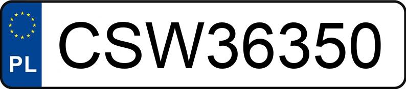 Numer rejestracyjny CSW 36350 posiada BMW 318i MR`04 E4 E90 318i MR`04 E4 E90 - CSW36350