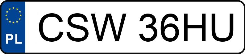 Numer rejestracyjny CSW 36HU posiada VOLKSWAGEN GOLF III 1.9 TD - CSW36HU Numer rejestracyjny CSW 36HU posiada VOLKSWAGEN GOLF III 1.9 TD - CSW36HU