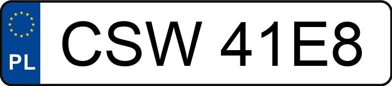 Numer rejestracyjny CSW 41E8 posiada VOLKSWAGEN Golf III 1.8i Kat. MR`91 GL - CSW41E8