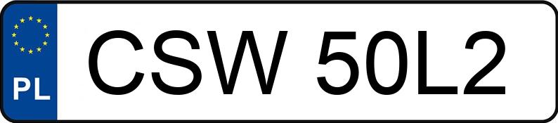 Numer rejestracyjny CSW 50L2 posiada NEW HOLLAND T6.165 - CSW50L2