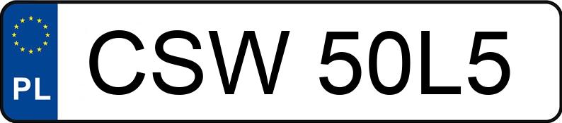 Numer rejestracyjny CSW 50L5 posiada TOYOTA Avensis Wagon 2.0 Diesel MR`03 E4 High - CSW50L5 Numer rejestracyjny CSW 50L5 posiada TOYOTA Avensis Wagon 2.0 Diesel MR`03 E4 High - CSW50L5
