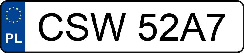 Numer rejestracyjny CSW 52A7 posiada BMW 320 Diesel Kat. MR`01 E3 E46 320 Diesel Kat. MR`01 E3 E46 - CSW52A7
