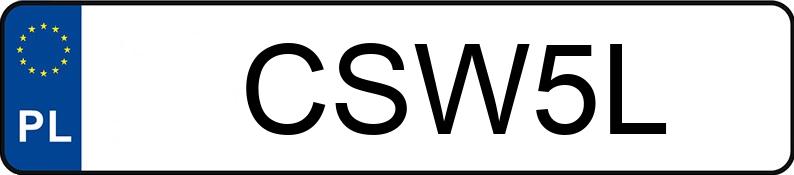 Numer rejestracyjny CSW 5L posiada MERCEDES-BENZ 190 SL - CSW5L