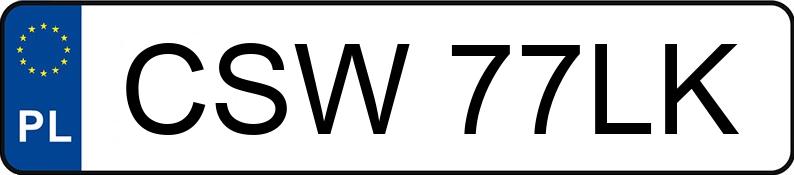 Numer rejestracyjny CSW 77LK posiada OPEL Omega B 2.0i Kat. MR`94 Omega B 2.0i Kat. MR`94 - CSW77LK