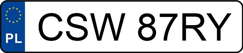 Numer rejestracyjny CSW 87RY posiada VOLKSWAGEN Golf II 1.3 Kat. GL - CSW87RY Numer rejestracyjny CSW 87RY posiada VOLKSWAGEN Golf II 1.3 Kat. GL - CSW87RY