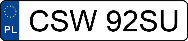 Die Registrierungsnummer CSW 92SU hat PEUGEOT 206 1.1 MR`03 E3 X-Line - CSW92SU