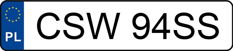 Numer rejestracyjny CSW94SS posiada BMW 525 TDS Kat. MR`95 E39 525 TDS Kat. MR`95 E39