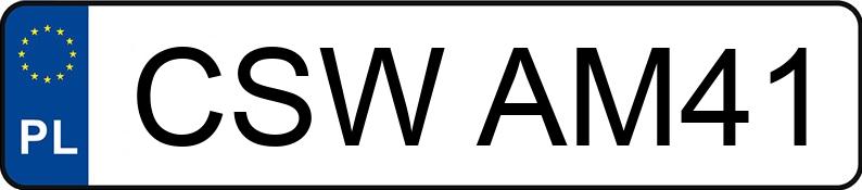 Numer rejestracyjny CSW AM41 posiada VOLKSWAGEN GOLF - CSWAM41