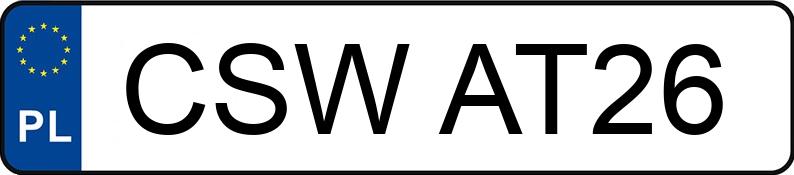 Numer rejestracyjny CSW AT26 posiada BMW 320 Diesel Kat. MR`98 E46 320 Diesel Kat. MR`98 E46 - CSWAT26