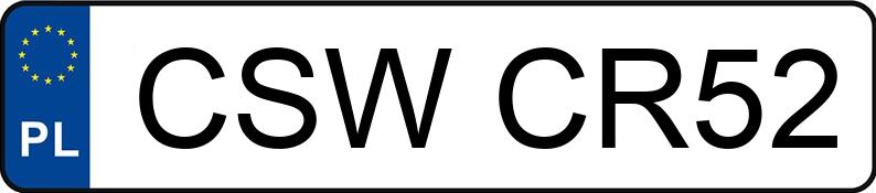 Numer rejestracyjny CSW CR52 posiada AUDI A4 - CSWCR52 Numer rejestracyjny CSW CR52 posiada AUDI A4 - CSWCR52
