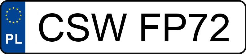 Die Registrierungsnummer CSW FP72 hat BMW 523i Kat. MR`95 E39 523i Kat. MR`95 E39 - CSWFP72