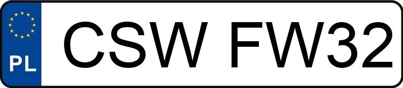 Numer rejestracyjny CSW FW32 posiada MERCEDES-BENZ E 250 - CSWFW32